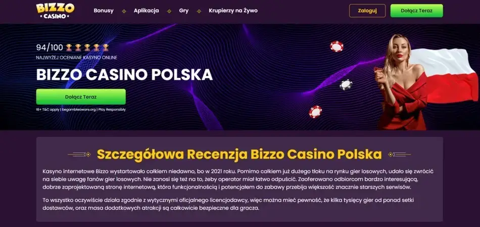 bizzo casino bonus bez depozytu