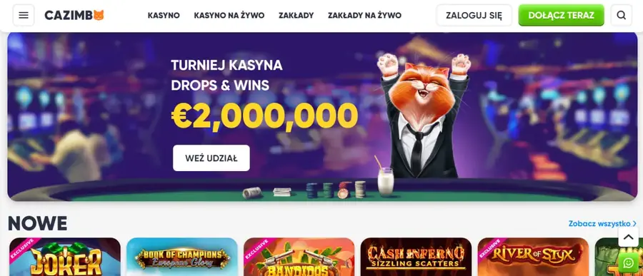 polskie kasyno online Cazimbo oferuje kody promocyjne na darmowe spiny