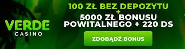 verde casino bonus bez depozytu 100 zł