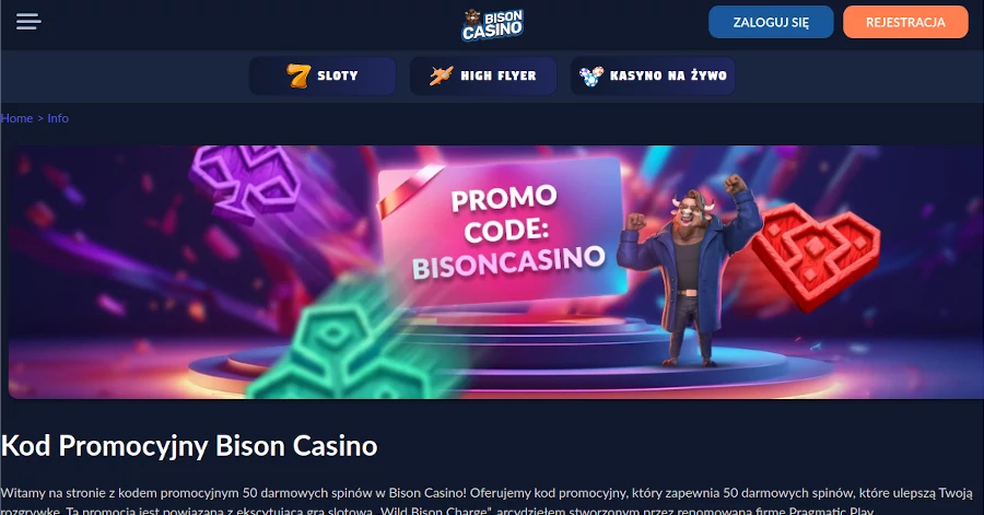 kody promocyjne w Bison Casino