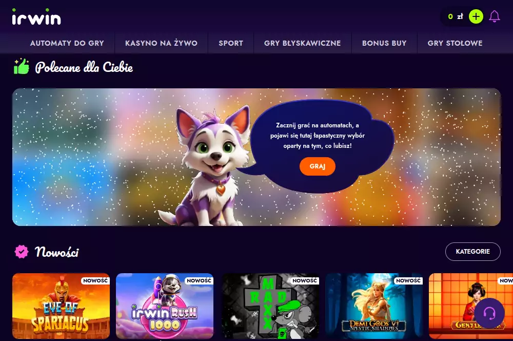 IRWIN casino no deposit bonus