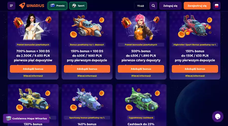 winarius casino promo code