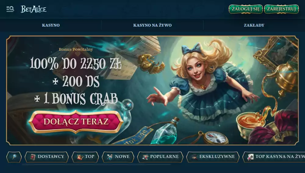 BetAlice bonus bez depozytu