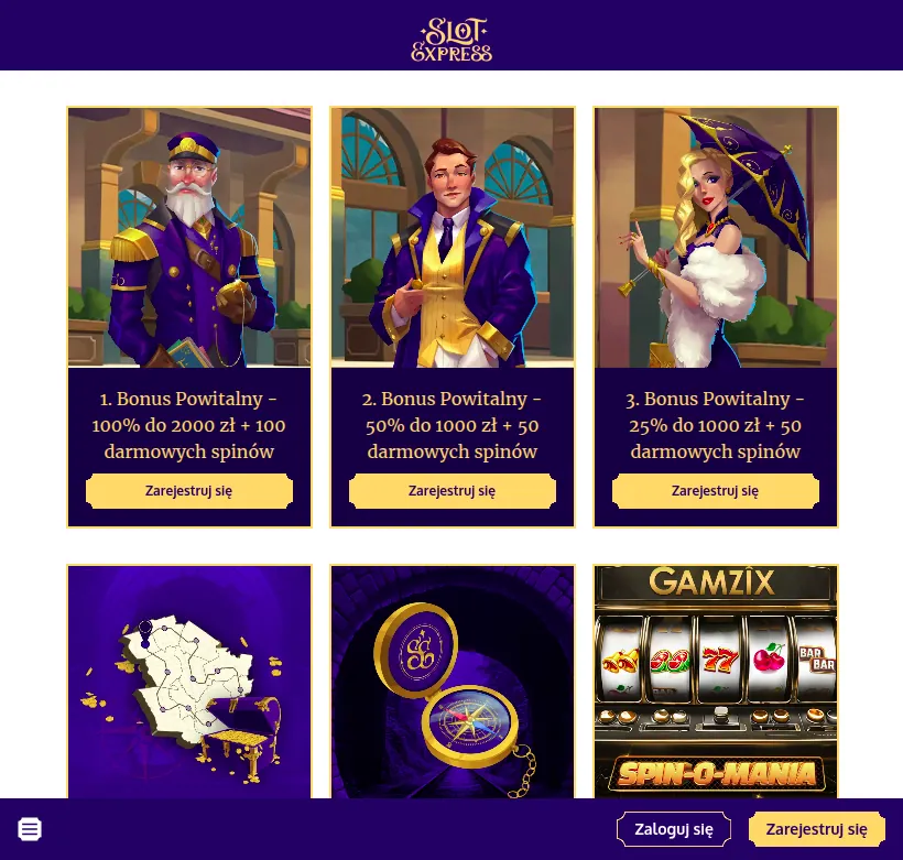 Oferta SlotExpress casino no deposit bonus